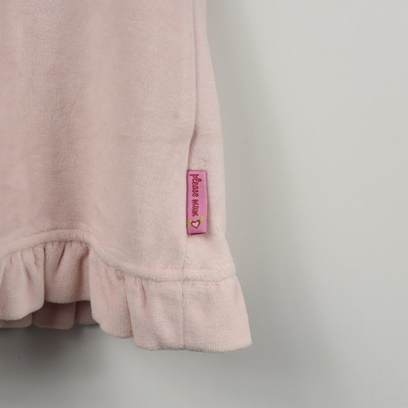 pink soft fleece pinafore dresss - Picture 3 of 3